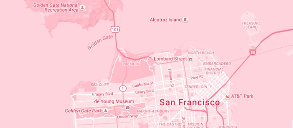 Pink SF map